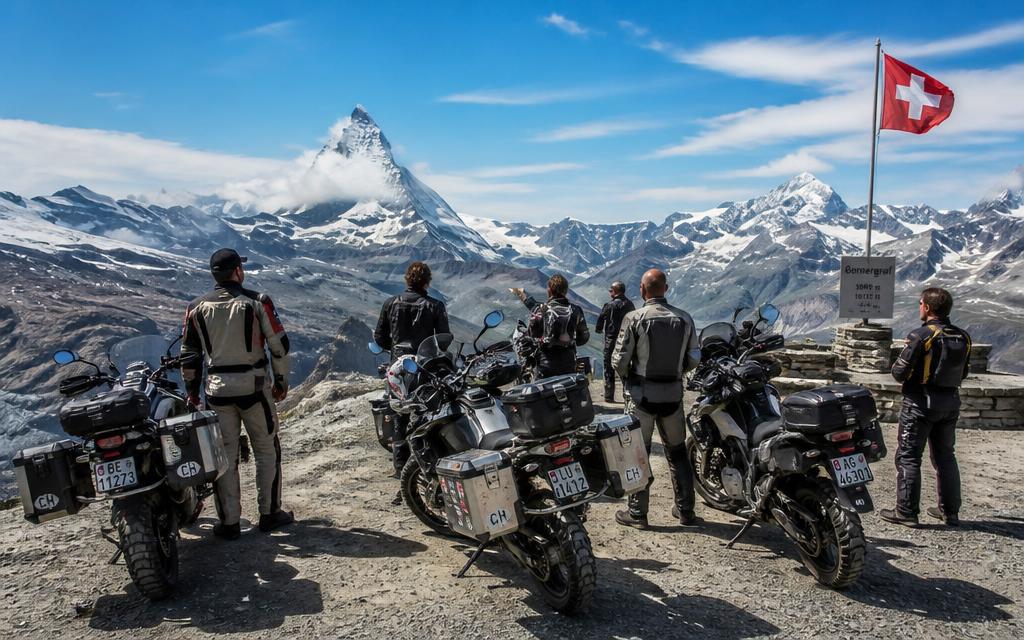 Werkstattarbeit an einem Motorrad